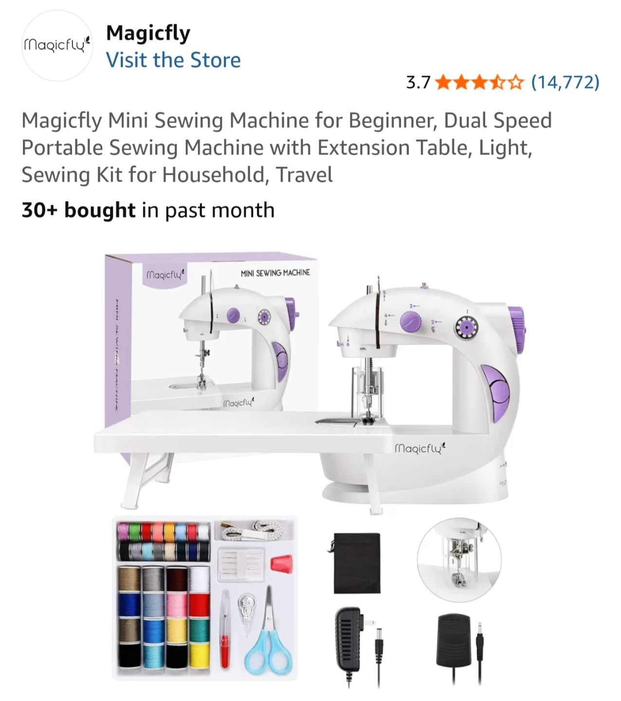 Magicfly Mini Sewing Machine with Accessories Set - photo 3