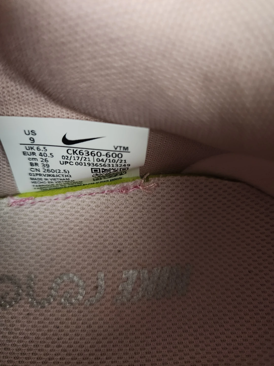 Nike Women's Revolution 6 Running Shoes - Pink/White, US Size 9 - photo 4