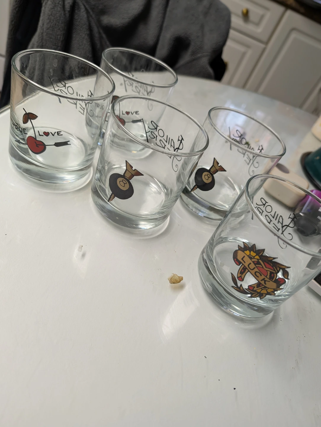 Sailor Jerry Tattoo Design Rocks Glasses- Set of 5 - photo 5