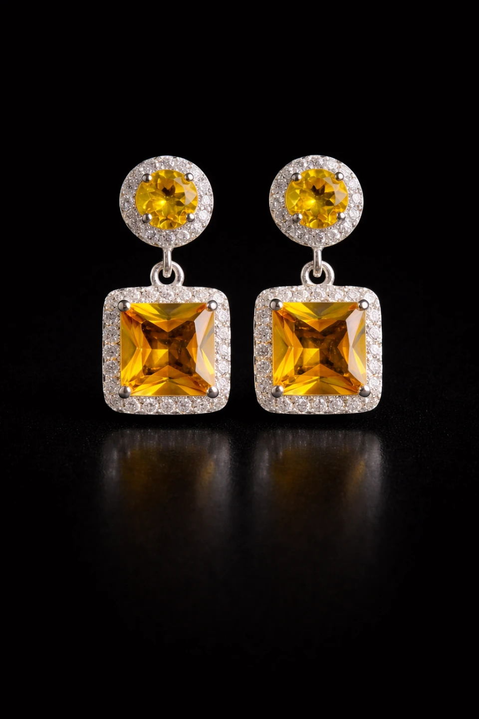 Drop Earrings | Cubic Zirconia | Stainless Steel - photo 3