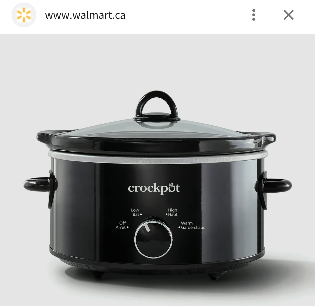 Crock-Pot Slow Cooker 2.5 quarts 🧡