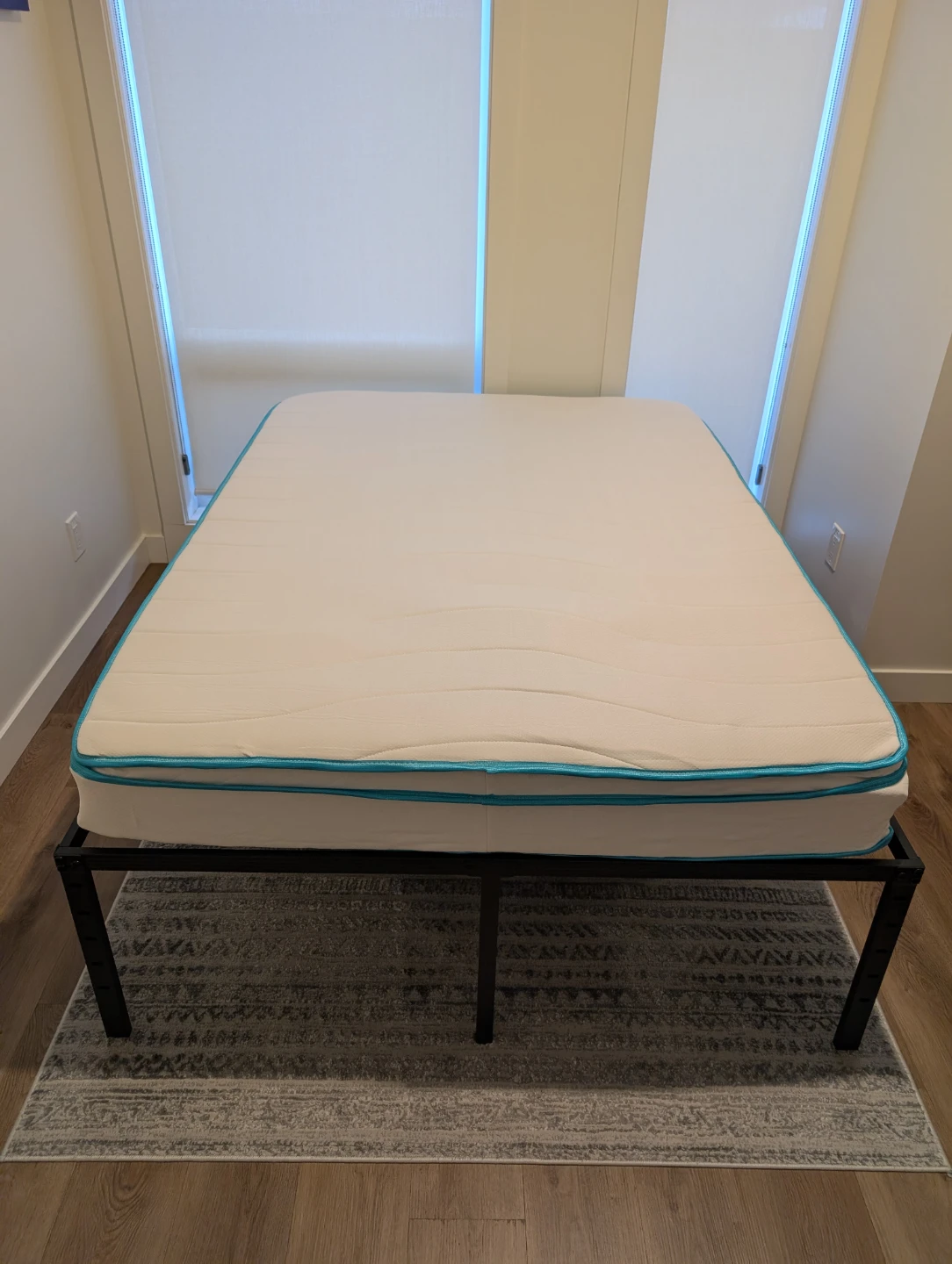 Full Size / Double LINENspA 8 Inch Hybrid and bed frame