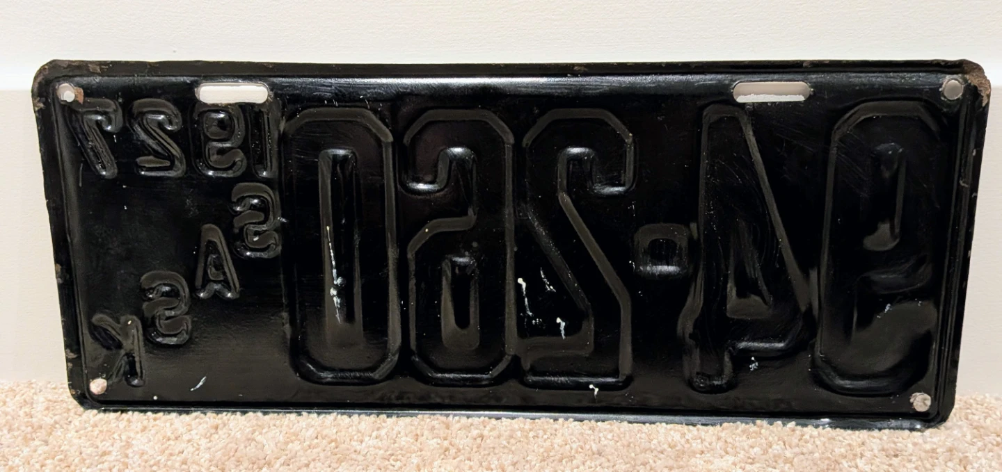1927 SASK. LICENCE PLATE VINTAGE RARE - photo 2