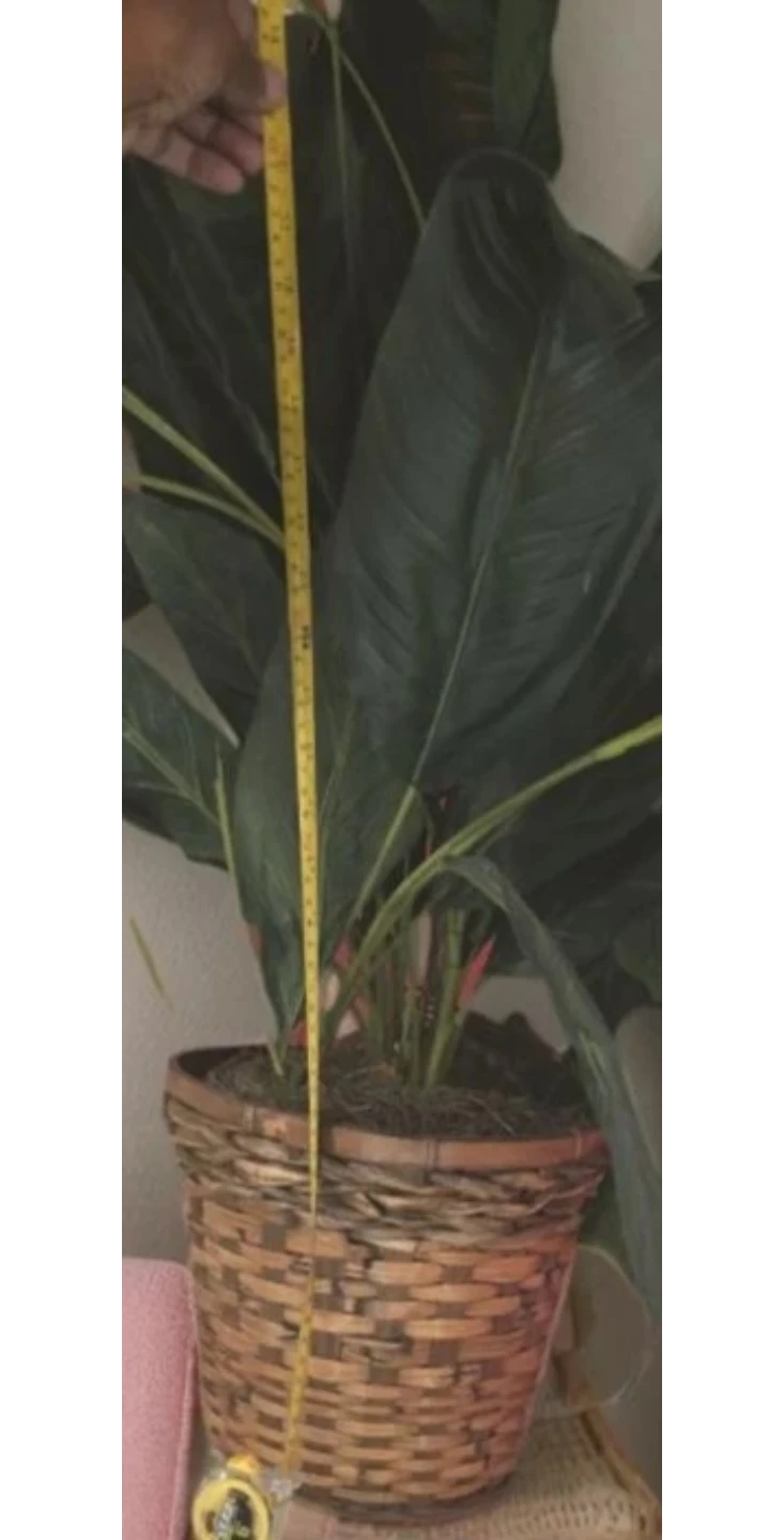 Tall Artificial Plant in Wicker Basket