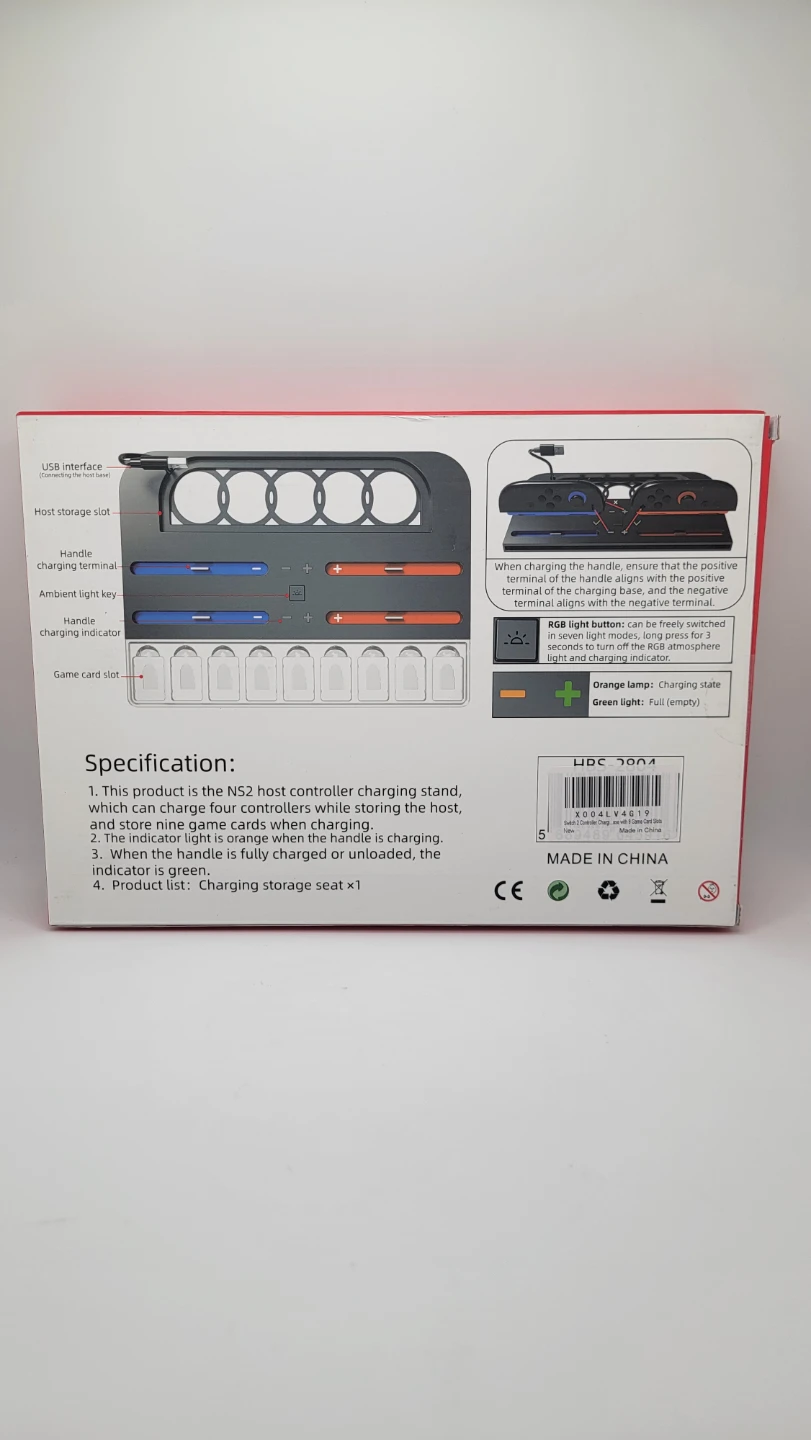 Nintendo Switch 2 JoyCon Charging Dock RGB Stand - photo 3