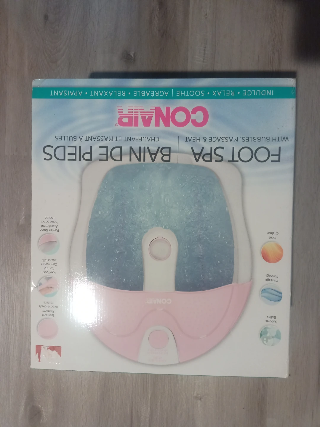 Brand New- Conair Foot Spa Bath with Bubbles, Massage & Heat - photo 4