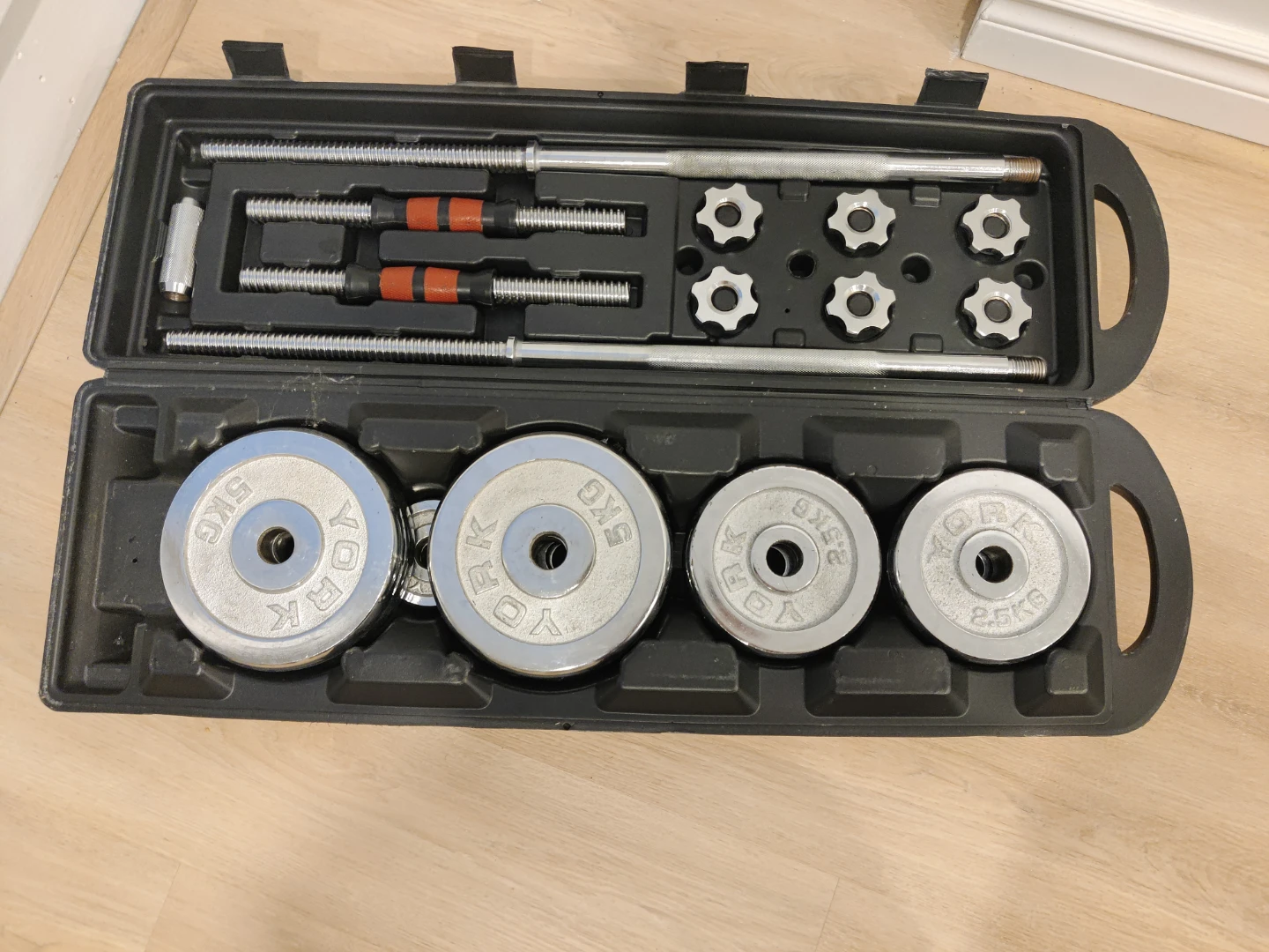 50KG Chrome Barbell and Dumbbell Set - photo 2