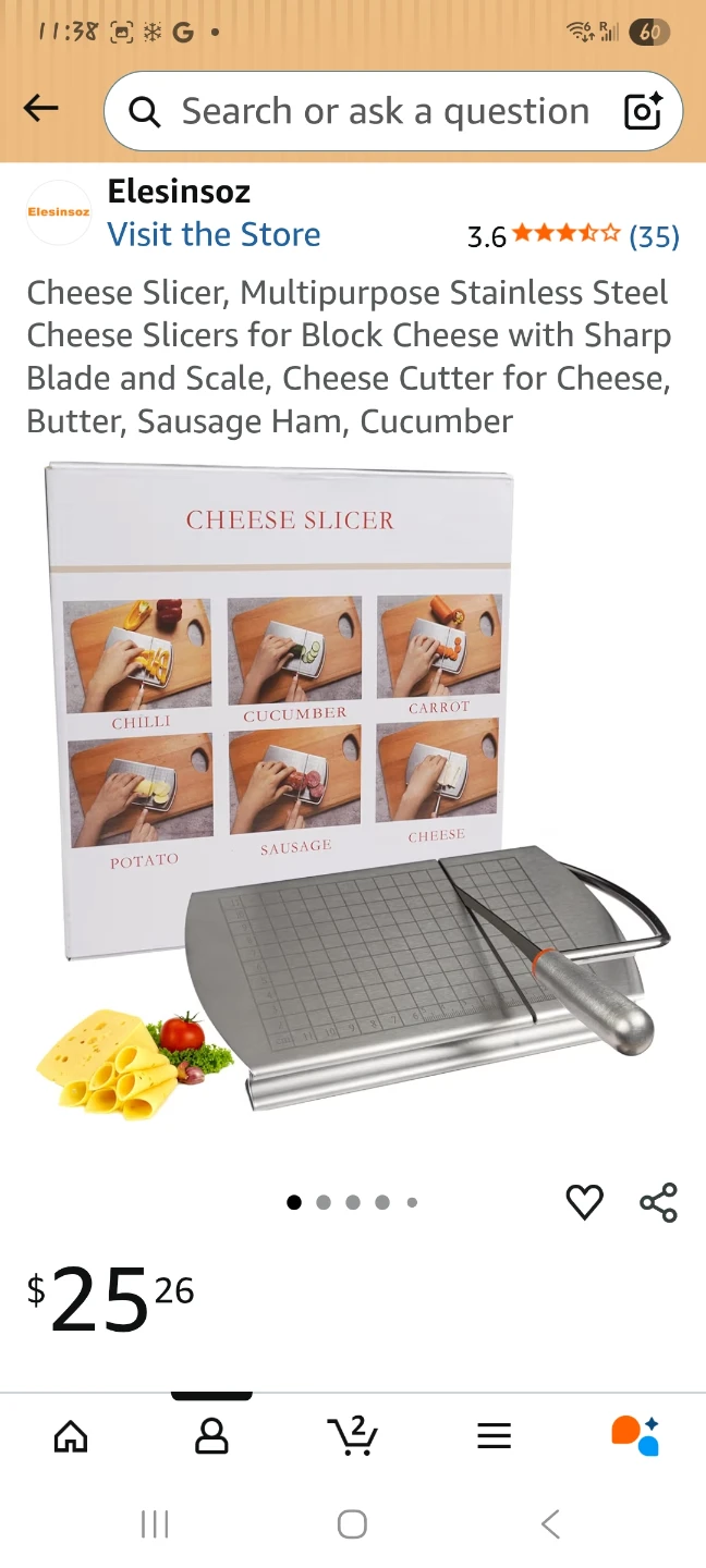 Stainless Steel Multipurpose Cheese Slicer