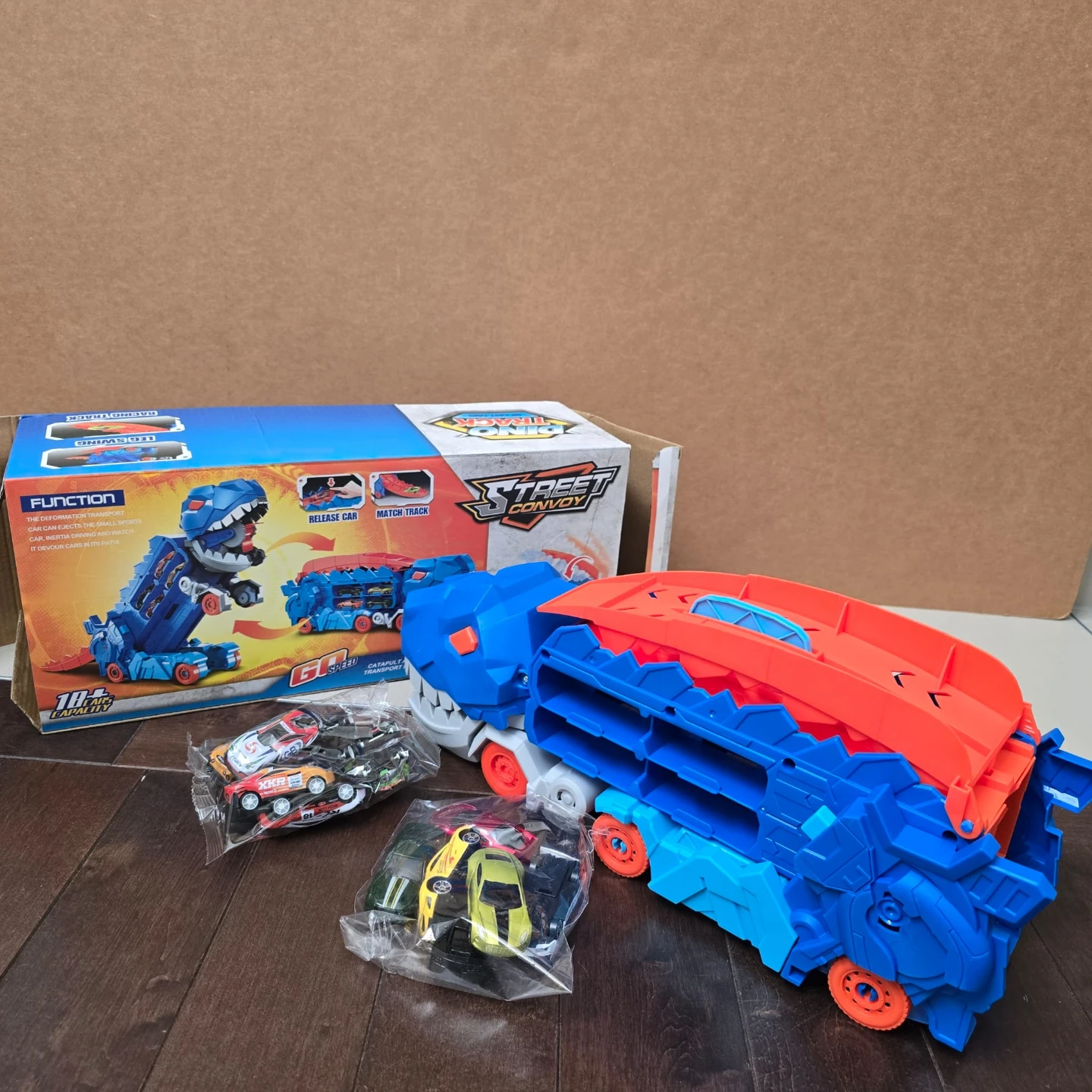 🦖 Dinosaur Car Carrier with 12 Cars (Brand new) - photo 3