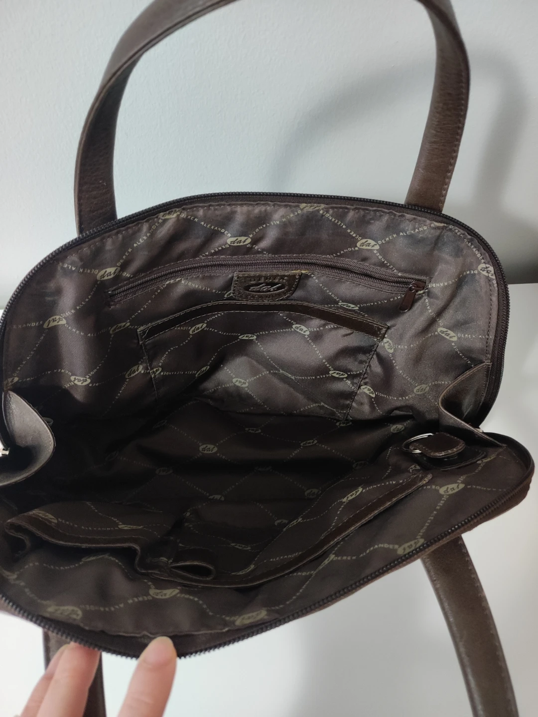 Derek Alexander Brown Leather Satchel Handbag - photo 3