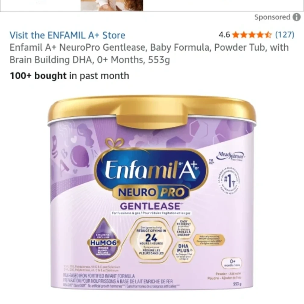 Enfamil A+ NeuroPro Gentlease Baby Formula Powder Tub 553g