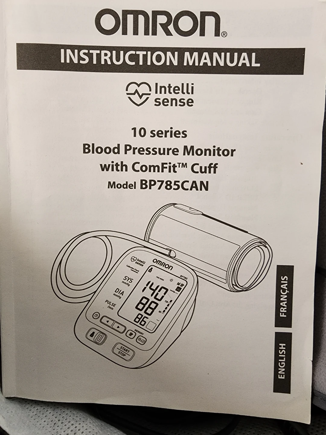 Omron 10 Series Blood Pressure Monitor with ComFit Cuff BP785CAN - photo 2