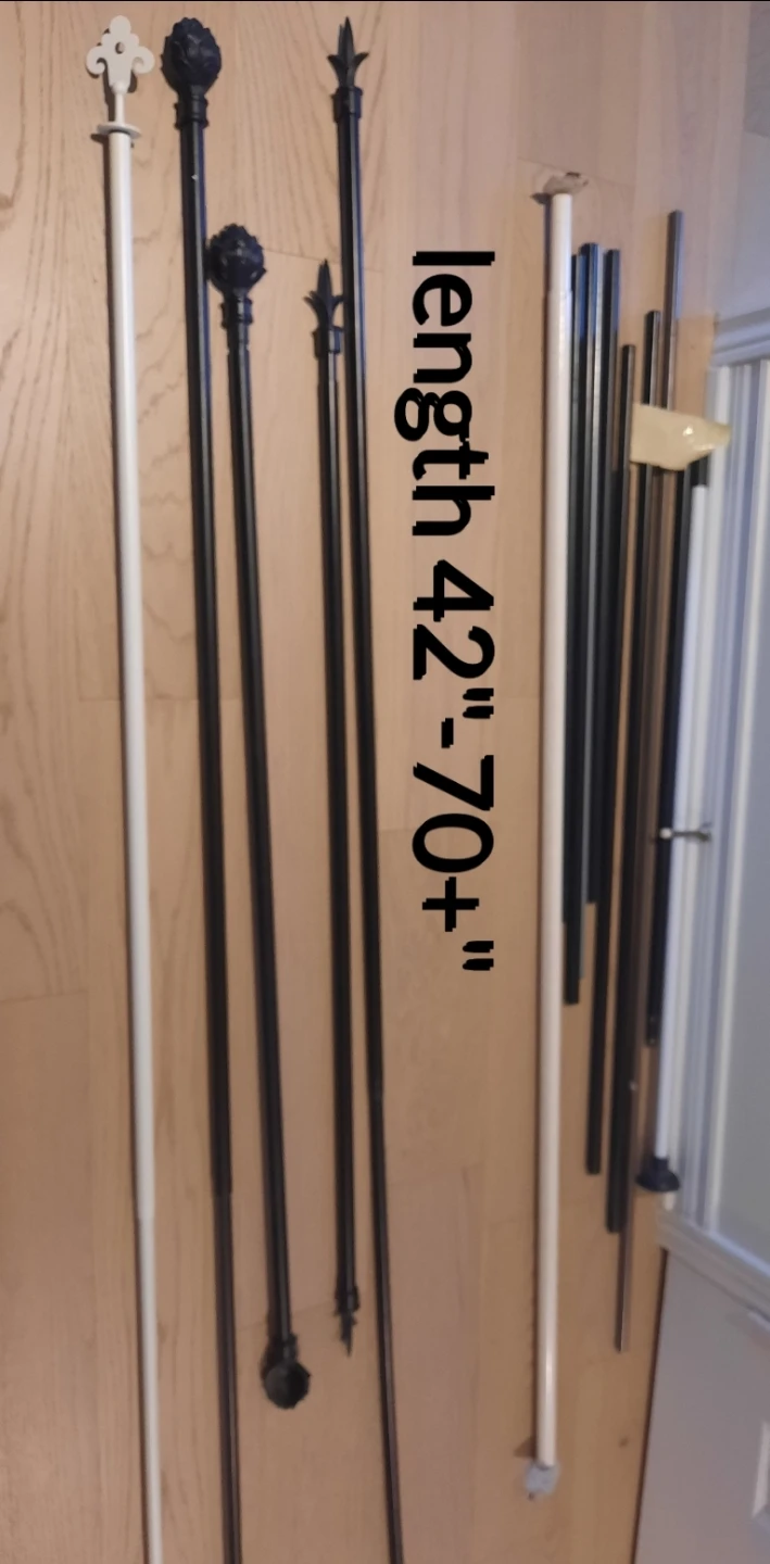 Curtain Rods  Adjustable 42"-70+"