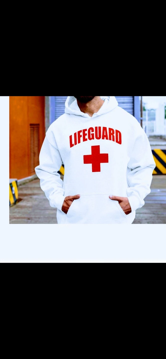 Red or White Licensed Lifeguard Hoodie $39.99 each