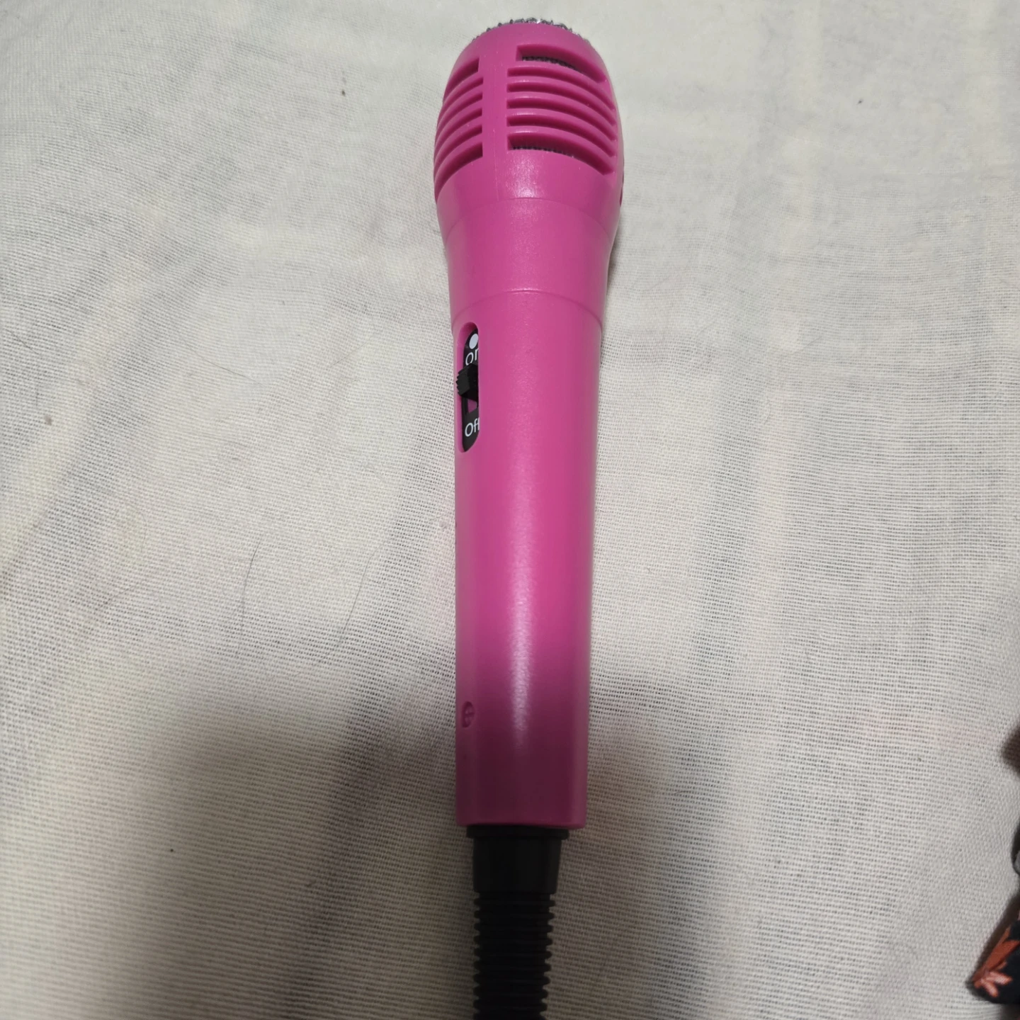 Pink toy microphone