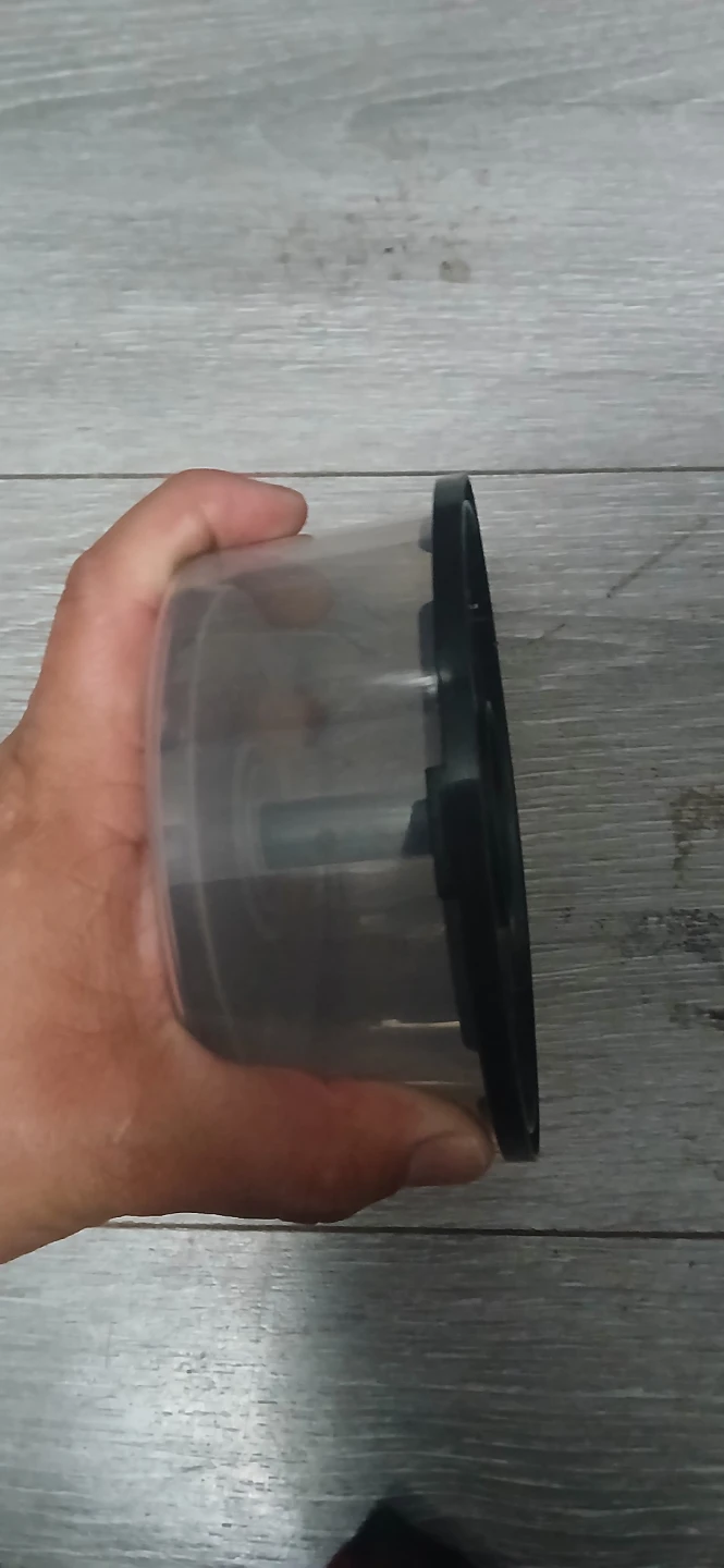 Black Round Plastic Container - photo 2