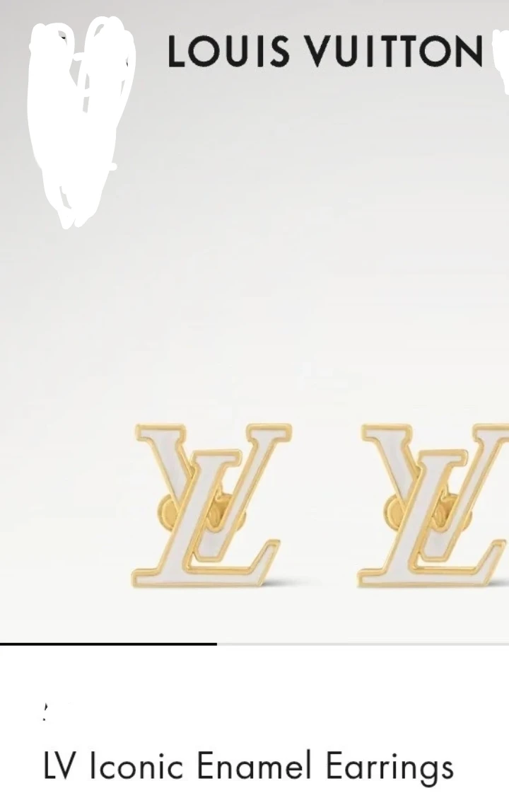 LV white  earings