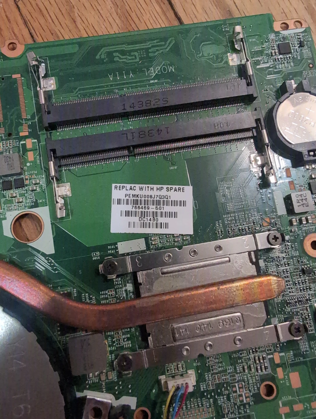 HP Laptop Motherboard Y11A PEMKU008J7Q3Q1
