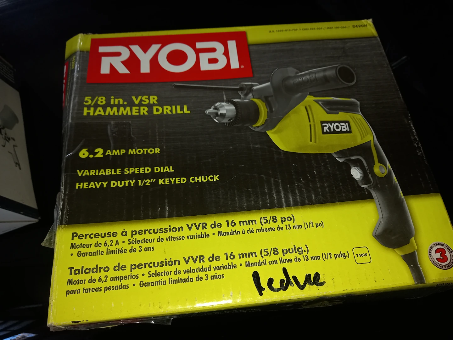 Ryobi 5/8 in. VSR Hammer Drill