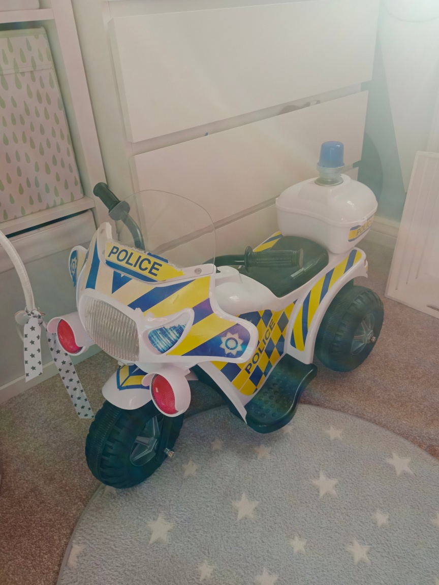 Kids Police Motorcycle Ride-On Toy
