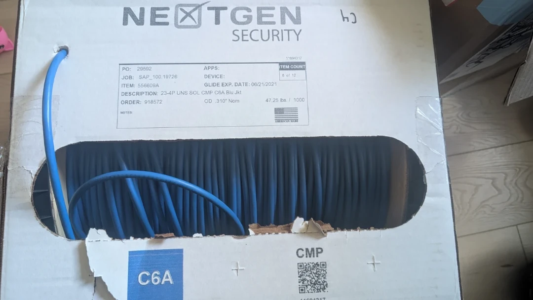 Nextgen Security C6A Blue Jacket Cable