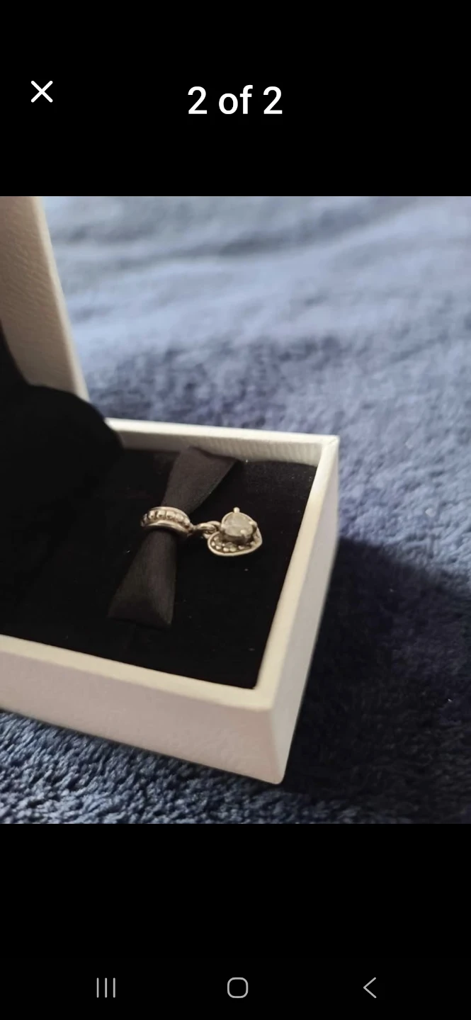 Pandora .50 Heart Diamond  custom made Charm