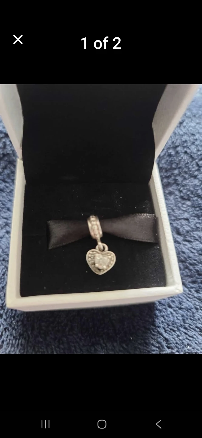 Pandora .50 Heart Diamond  custom made Charm - photo 2
