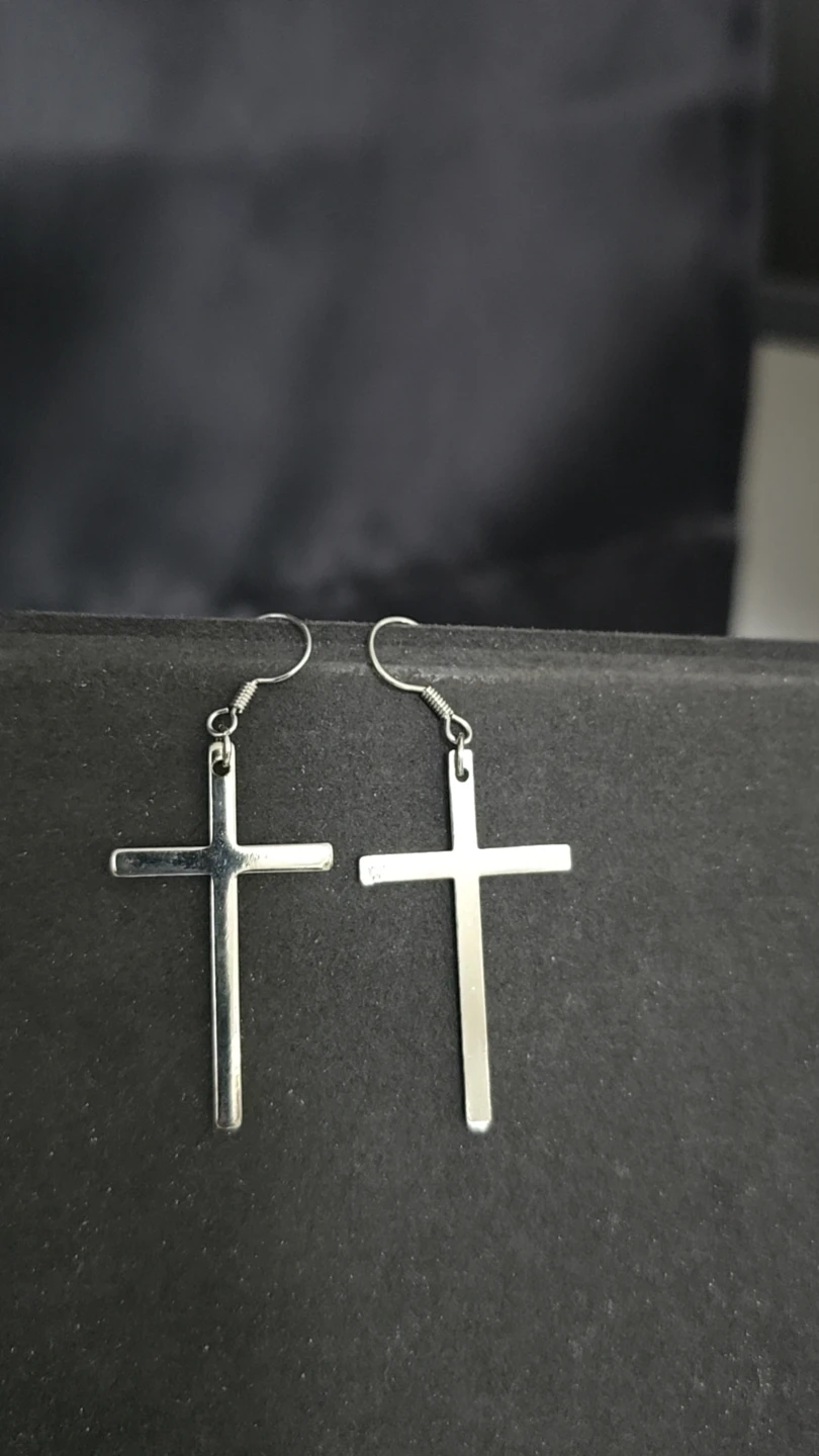 Cross Dangle Earrings 2 inch