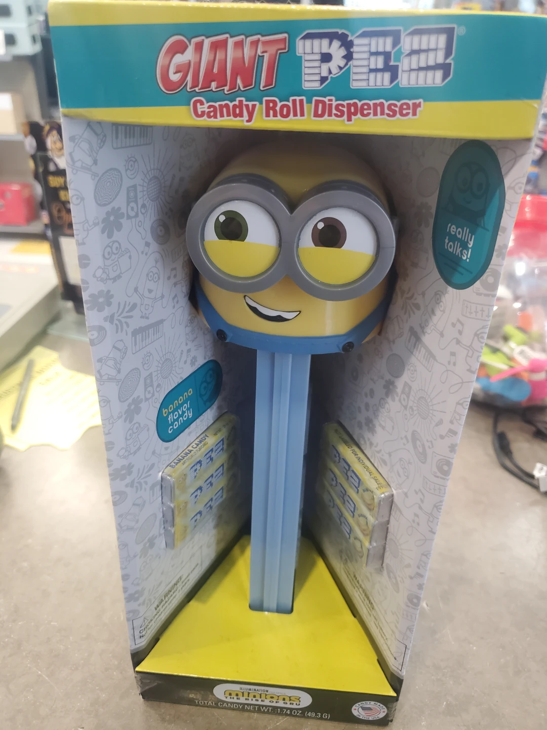Giant PEZ Candy Roll Dispenser - Minion