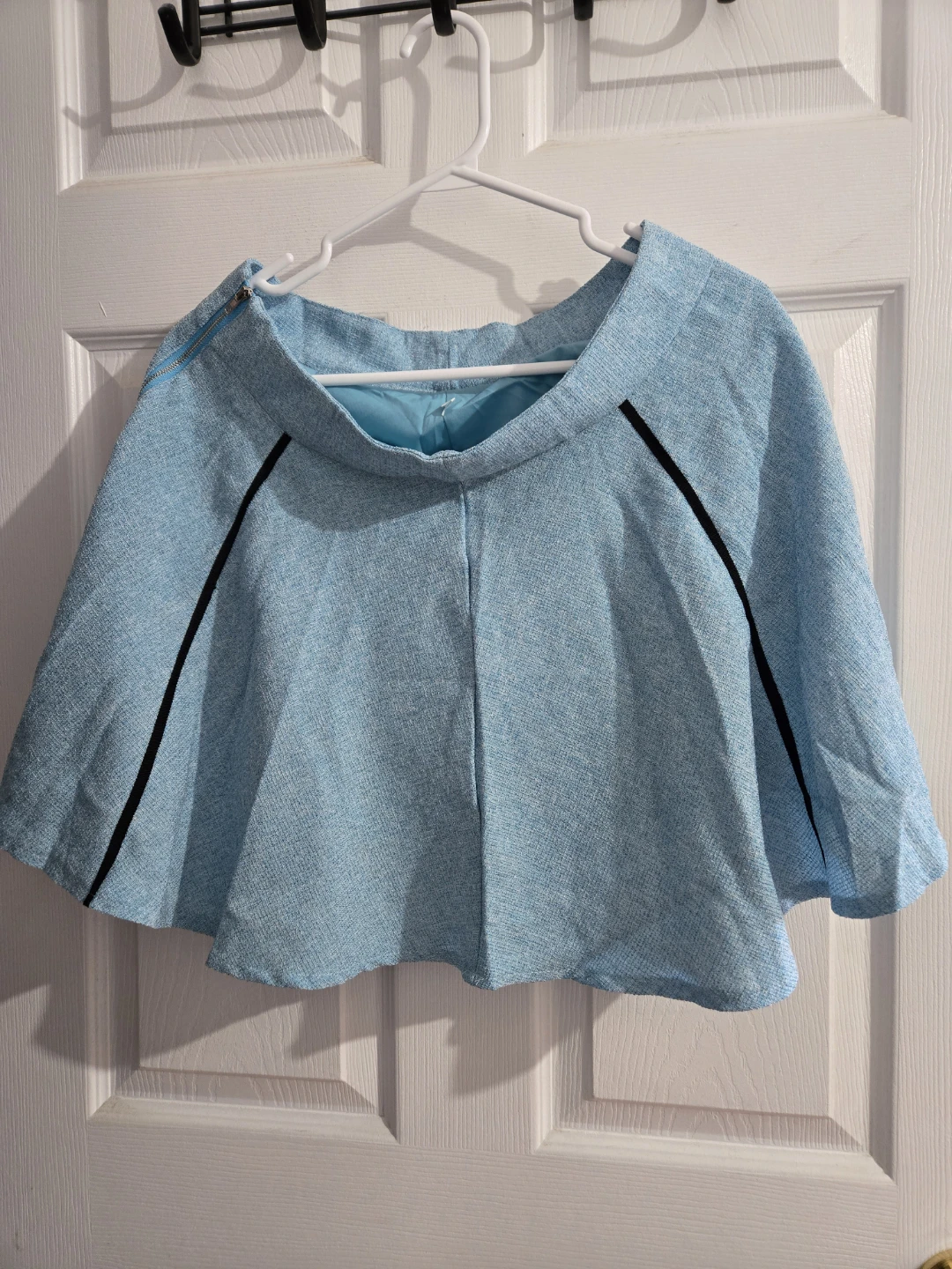 Light Blue Tweed Vest and Skirt Set - photo 3