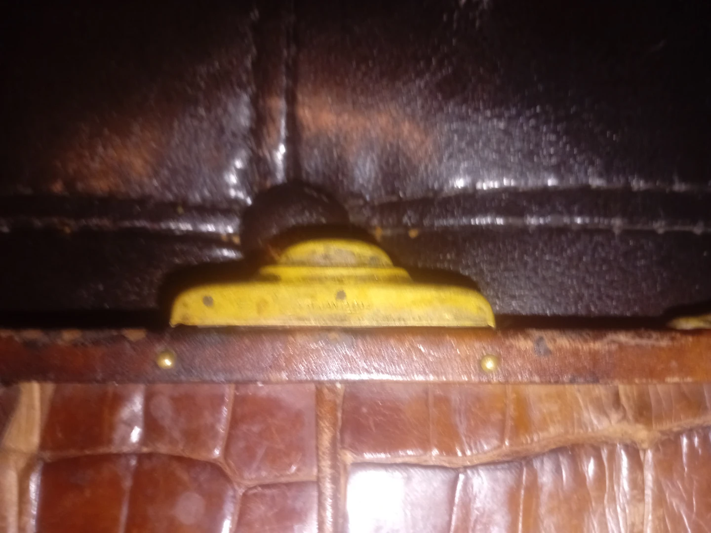VERY RARE!!  Vintage Alligator Skin Clutch Purse - photo 3