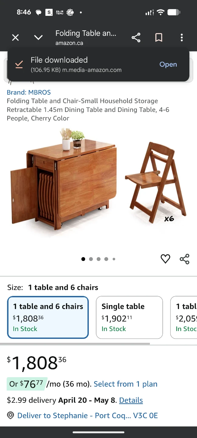 Teak Folding Table and Chairs Set - photo 4