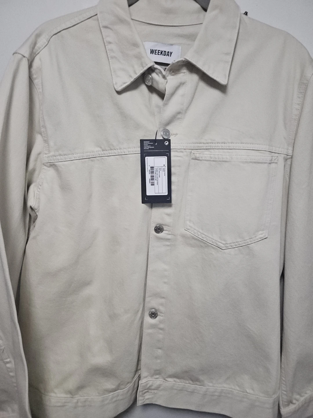 Weekday Men's Cone Denim Jacket - Light Beige - Size M - photo 2