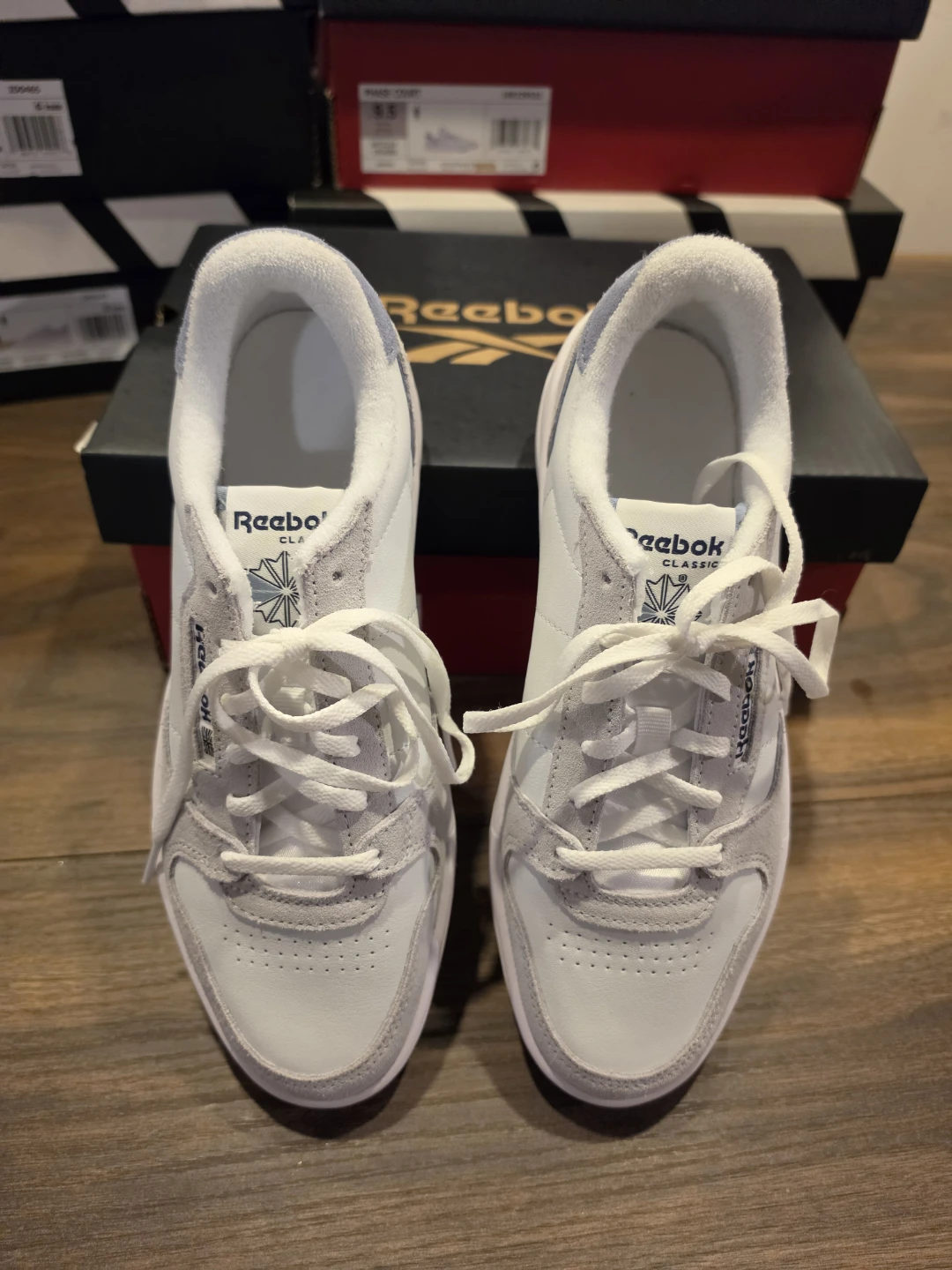 Reebok White & Grey Court Sneakers - photo 3