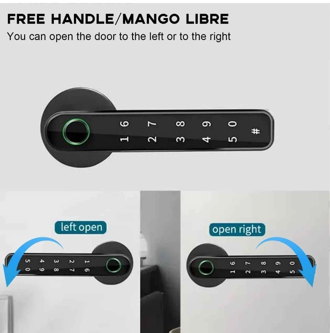 TEKXDD Smart Door Lock - Black Keypad/Fingerprint Handle - photo 5