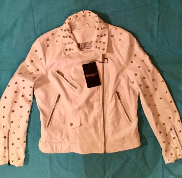 White leather jacket size M