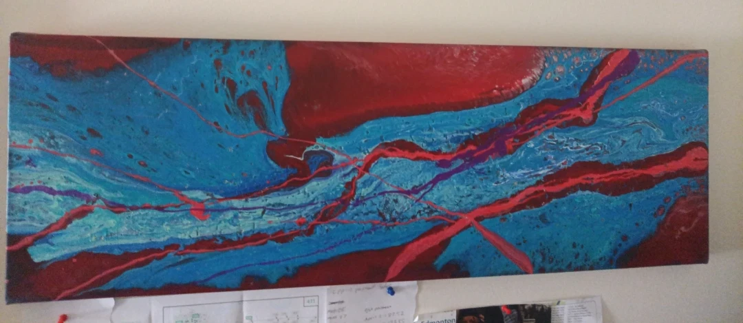 Abstract Acrylic Painting on Canvas