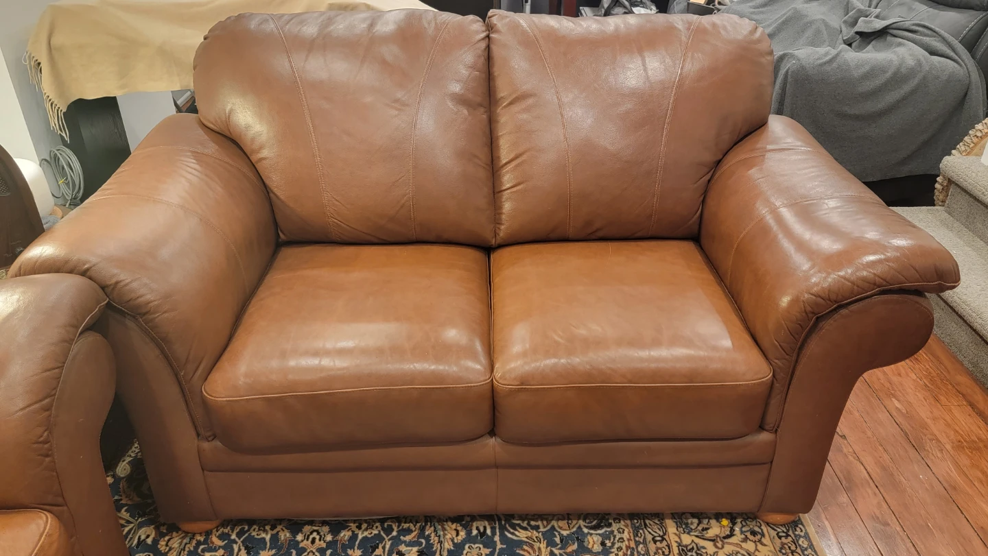2 set Brown Leather Couches - photo 3