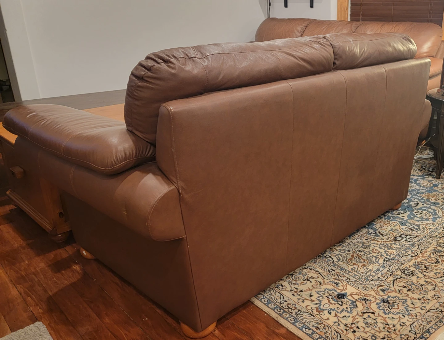 2 set Brown Leather Couches - photo 4