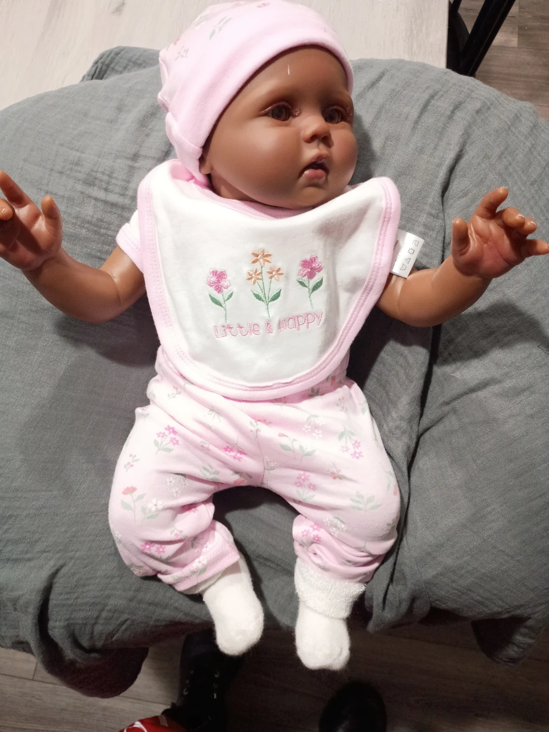 Reborn Doll Pink Floral Outfit