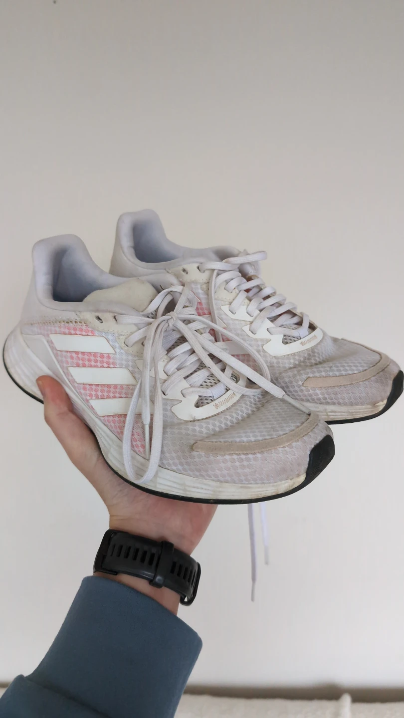 Adidas Women's Running Shoes - White/Pink - Size 7