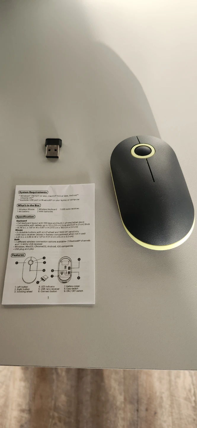 onn. Multi-Device Keyboard and Mouse Combo - photo 2