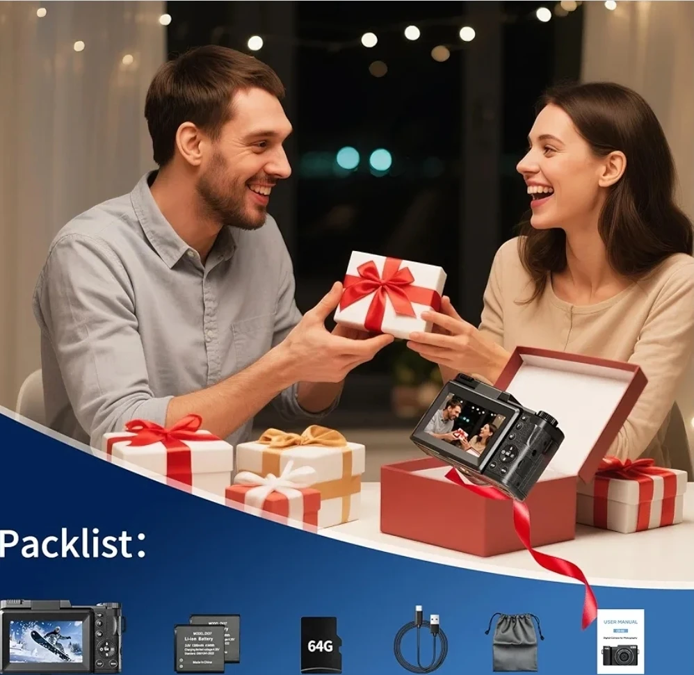 5K Ultra HD Digital Zoom Camera with 64MP Photos - photo 5
