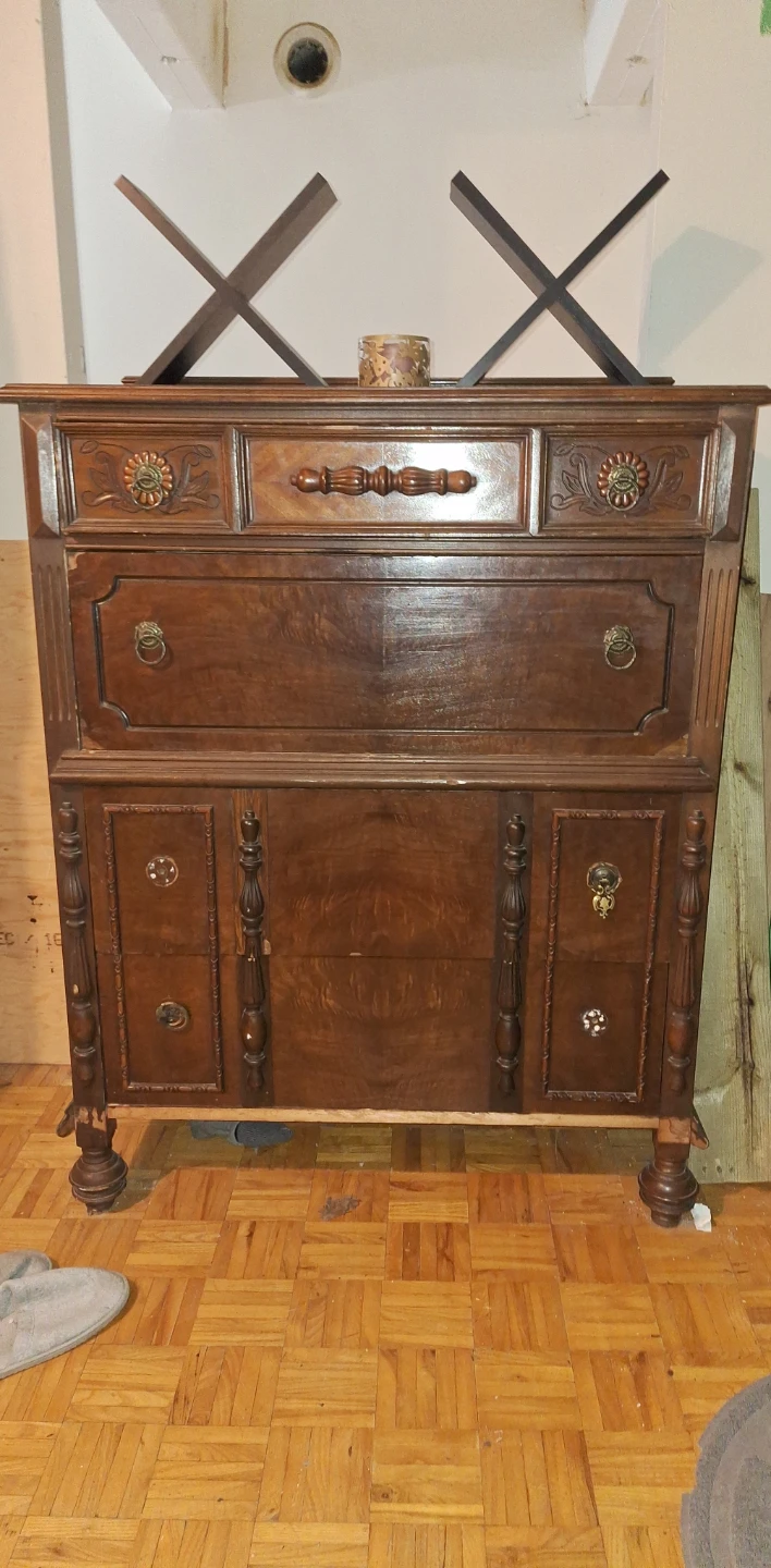 Antique Wooden Dresser Chest
