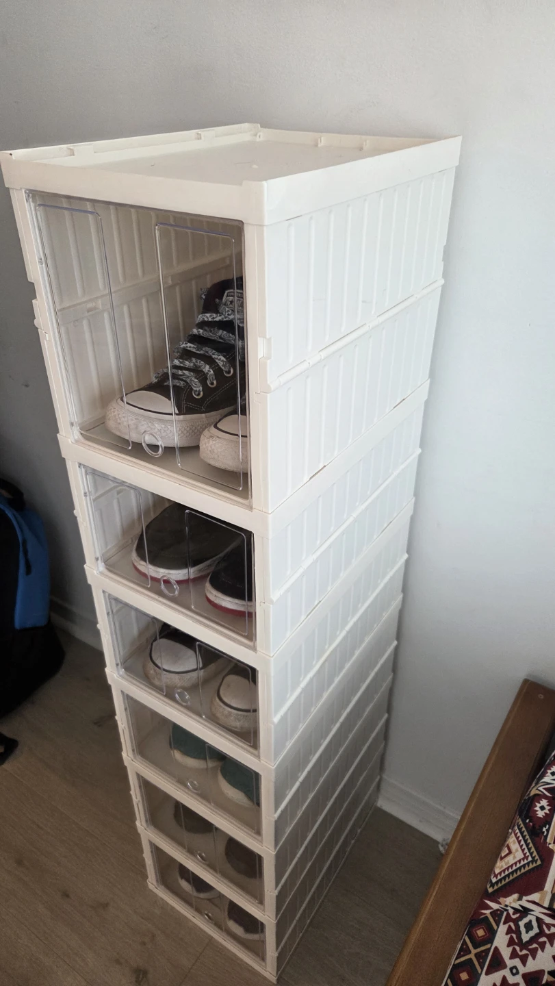 Foldable Shoe Rack,No Assembly Stackable. - photo 2