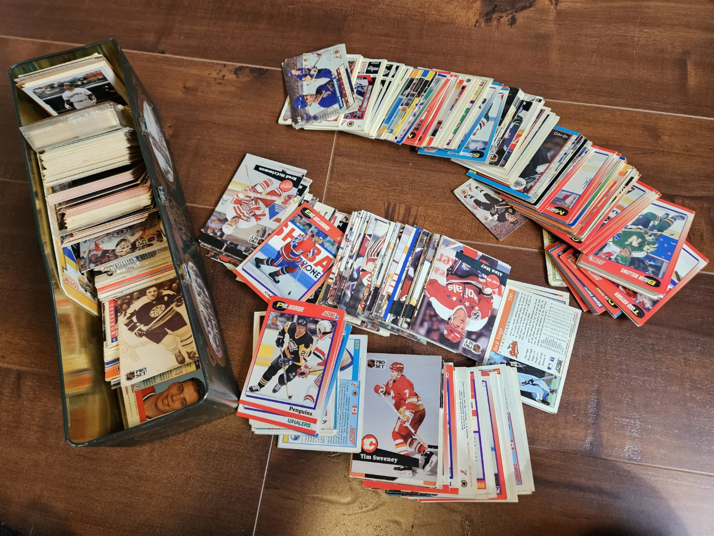 Collection of Hockey Cards in Tin