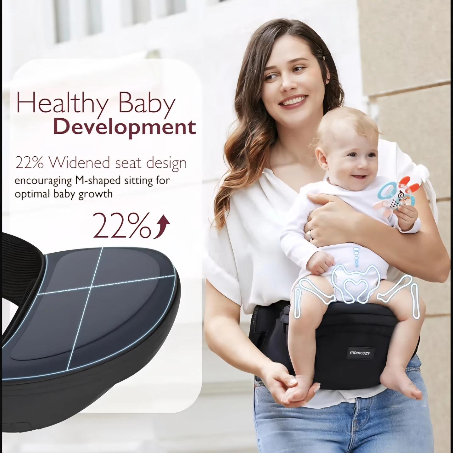 Momcozy Baby Carrier Hip Seat Large - photo 2