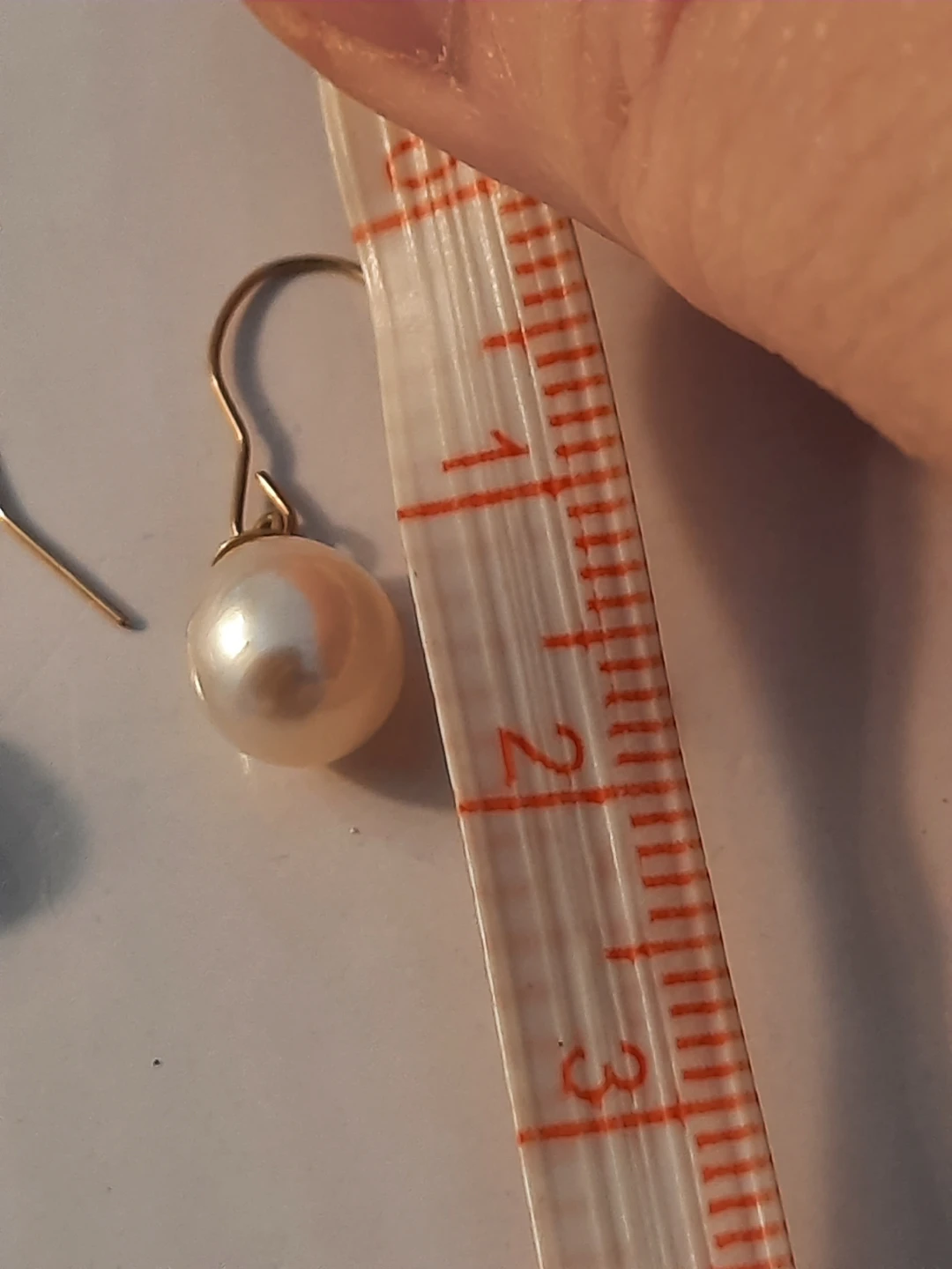 10K Gold Real Pearl Drop Earrings - photo 3