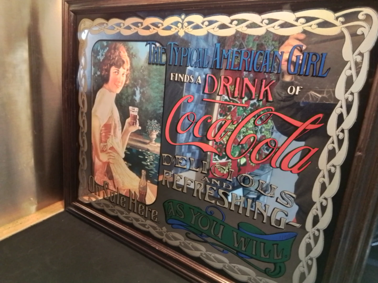 Coca-Cola "The Typical American Girl" Vintage Mirror - photo 2