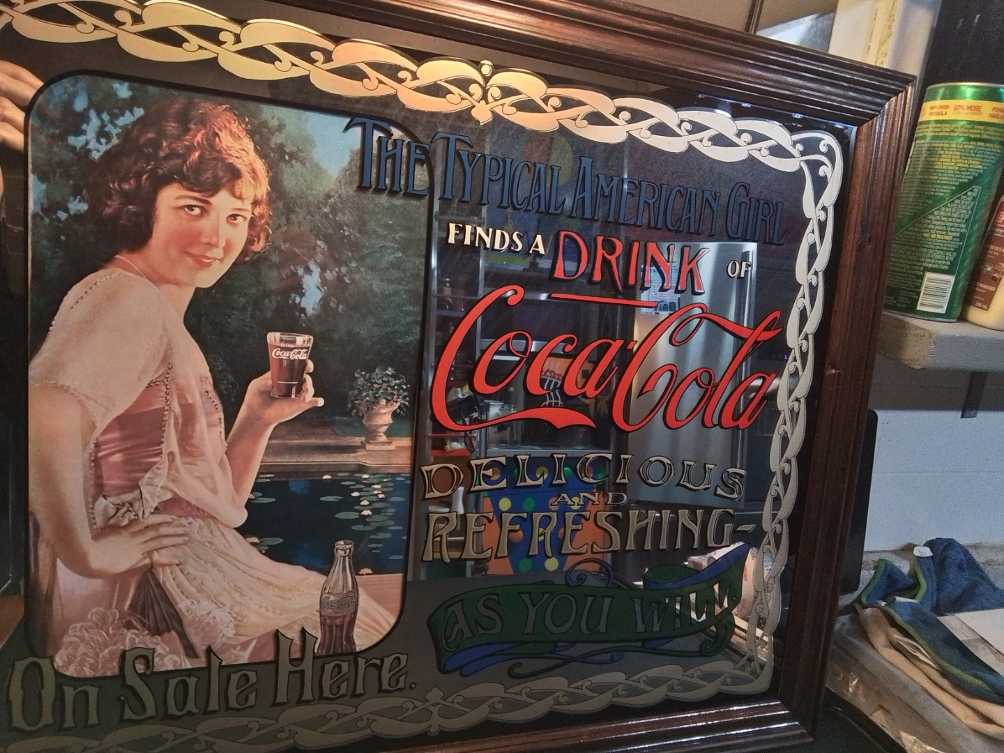 Coca-Cola "The Typical American Girl" Vintage Mirror - photo 3